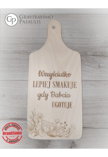 Pjaustymo lentelė "Wszystko lepiej smakuje gdy Bacia ugotuje"
